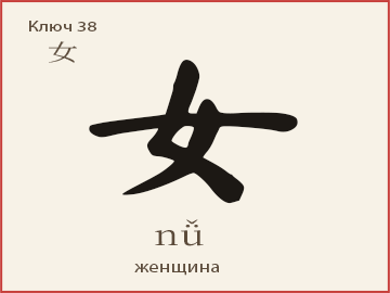 女 (nǚ) — женщина