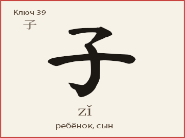 子 (zǐ) — ребёнок, сын