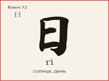 日 (rì) — солнце, день