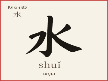 水 (shuǐ) — вода